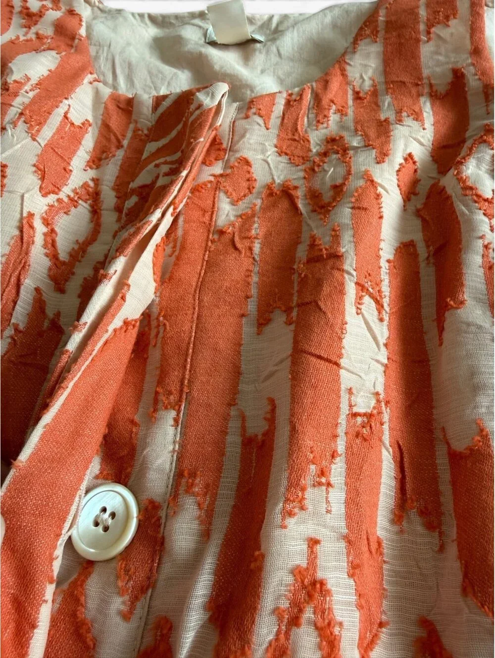 J. Crew orange ikat textured shift dress sz 6